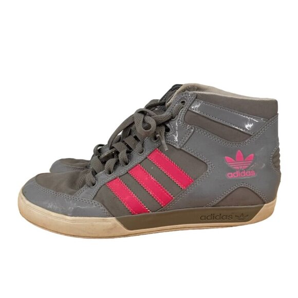 Adidas Originals Hardcourt High Gray & Pink womens Size 6.5 - Picture 1 of 12